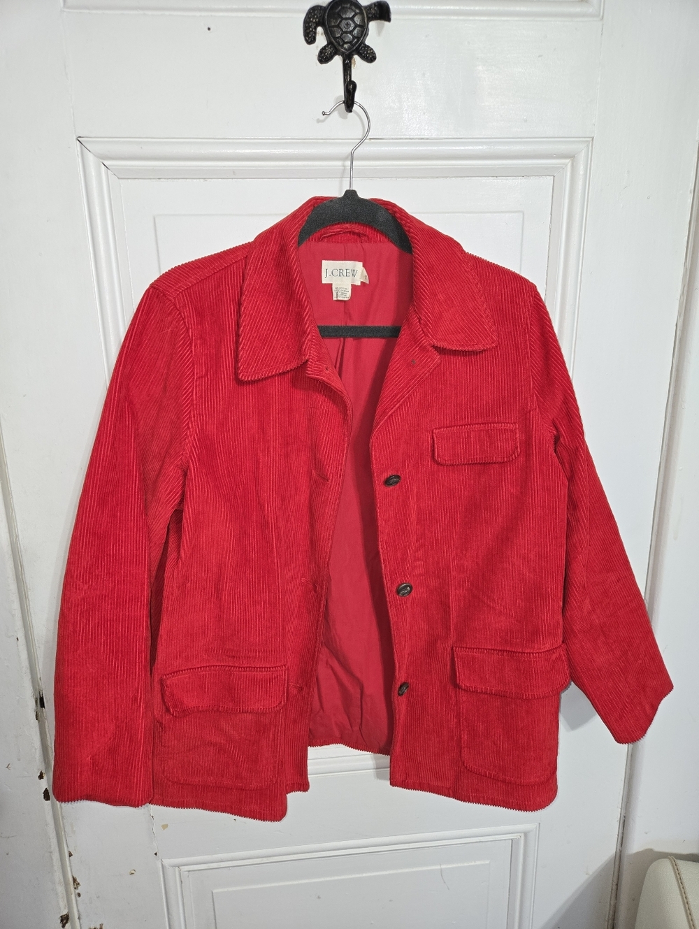J.Crew Red Corduroy Button Jacket
